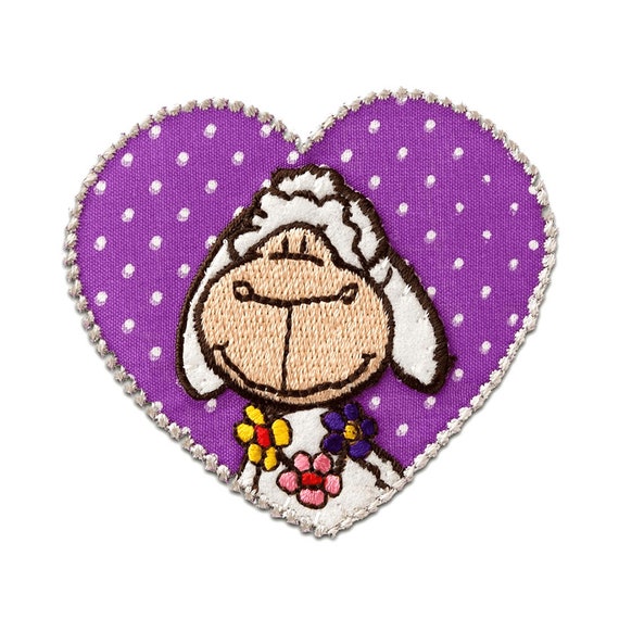 Heart Iron On Patch Embroidered Applique Sewing LabelClothes Stickers Apparel SG