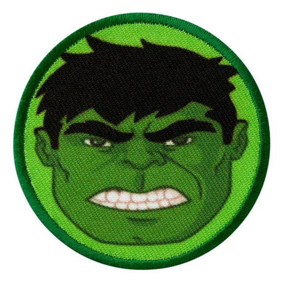 Aufnaher Bugelbild Avengers Hulk Button Kopf Comic Kinder Etsy