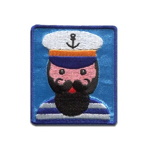 Aufnäher / Bügelbild - Seemann Kapitän Matrose Brave Coast - Patches Aufbügeln