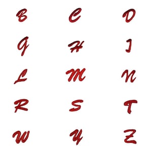 Buchstaben Aufnäher/Aufbügler Rot - Komplettes Alphabet einzeln auswählbar (Alphabet/Buchstabe: Buchstabe Y 3.8x2.7cm)