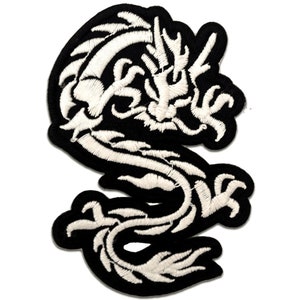 chinese dragon - Iron on patches adhesive emblem stickers appliques, size - 2.64 x 3.54 inches