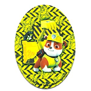 Iron on patches - PAW PATROL "RUBBLE" - yellow - 11 x 8 cm - Application Embroided badges