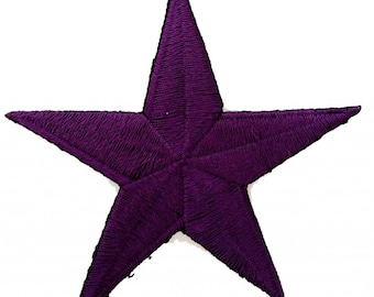Aufnäher / Bügelbild - Stern - lila - 7,5 x 7,5 cm - Patch Aufbügler Applikationen zum aufbügeln Applikation Patches Flicken