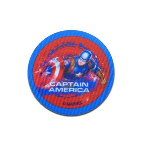 Iron on patches - Avengers Captain America Comic – red – Ø6,2 cm - Application Embroided badges