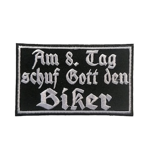 Patches - Biker Quote saying Am 8. Tag - Application