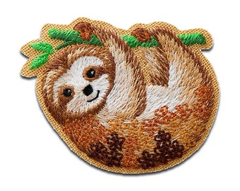 animal paresseux - Ecusson thermocollant patches, Taille - 5,5 x 4,2 cm