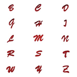 Alphabet Available - Iron On Patches Adhesive Emblem Stickers Appliques