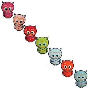Owl Animal Children - Iron On Patches Adhesive Emblem Stickers Appliques, Size - 2.64 x 3.54 Inches