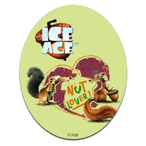 Ice Age Nut Lover oval - Aufnäher / Bügelbild / Aufbügler / Patches