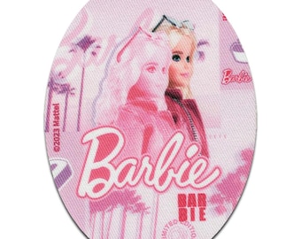 Barbie © with winter jacket - Iron On Patches Adhesive Emblem, Size - 11 x 8 cm