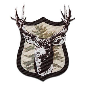 Iron on patches - deer Trachten – brown – 6x8,5cm - Application Embroided badges