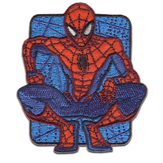 Marvel © Spiderman Comic Sits Iron on Patches, Size 2,61 X 2,26 Inch 