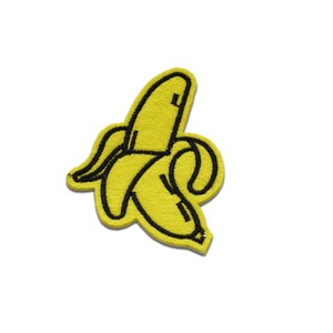 Iron on patches - banana fruit – yellow – 5,4x7,3cm - Application