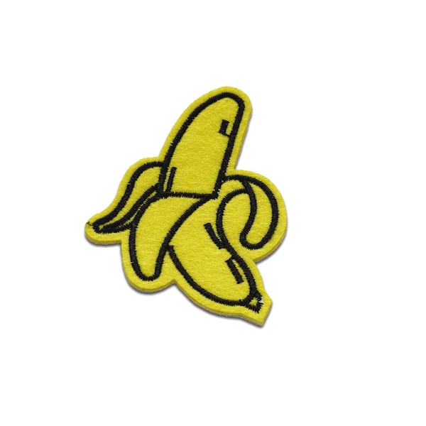 Iron on patches - banana fruit – yellow – 5,4x7,3cm - Application