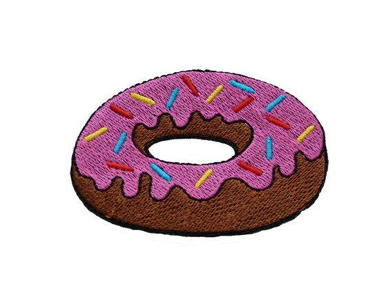 Catch The Patch Donut Aufnäher – 7,3x5,3 Cm, Zum Aufbügeln Oder Aufnähen Auf Kleidung & Taschen
