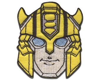 Hasbro © Transformers Bumblebee head - Iron on patches, size - 5,5 x 6,3 cm