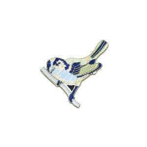 Iron on patches - Bird on branch – colorful – 8,9x6,5cm – 7,4x6cm - Application