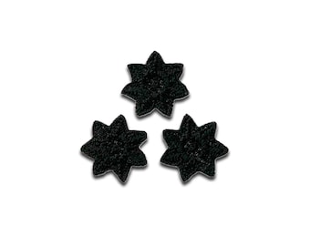 3 star rating - Iron on patches adhesive emblem, size - 1,5 x 1,5 cm