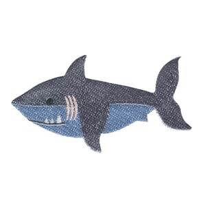 Requin Poisson Animal - Ecusson Thermocollant Patches, Taille - 8,6 x 4,6 cm