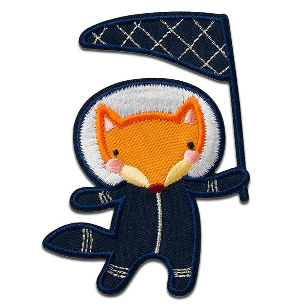 Iron on patches - Space Fox Fahne Anzug Galaxy space - Application Embroided patch