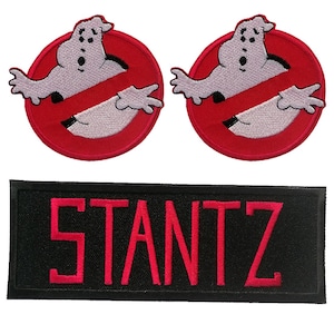 Iron on patches - Ghostbuster Set 3 pieces Stantz Logo Film - Application badges