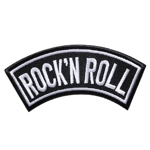 Biker TAB Rock n Roll Motorcycle Rocker - Iron on patches, size - 9 x 4,2 cm