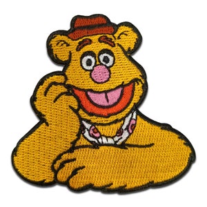 Iron on patches - The Muppets Fozzie Bear Disney Comic children – orange – 6,2 x 6,5 cm - Application badges