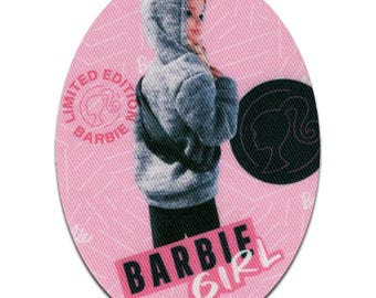 Barbie © with hoodie - Iron On Patches Adhesive Emblem, Size - 11 x 8 cm