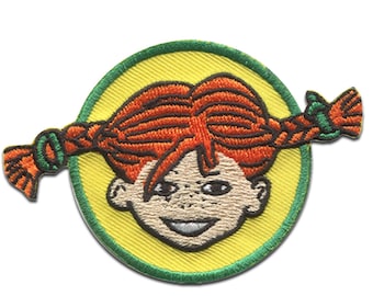 Pippi Longstocking © head plait - Application Patches emblem stickers appliques