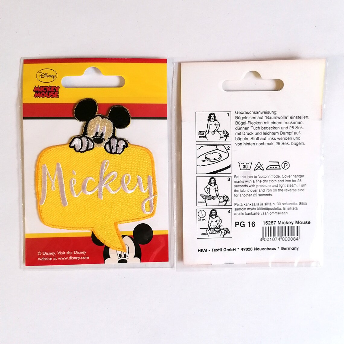 Disney © Mickey Mouse speech bubble Iron on patches adhesive Etsy