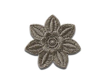 Flower bloom plant - Iron on patches adhesive emblem, size - 3,5 x 3,4 cm