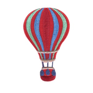 Hot Air Balloon Vehicle - Iron On Patches Adhesive, Size - 4,5 x 7 cm