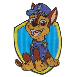 Paw Patrol Chase XL Enfants - Ecusson Patches Appliques, Taille - 13 x 19 cm