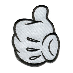 May include: A white cartoon hand with black outlines giving a thumbs up gesture. The hand is in a 3D style and has four fingers and a thumb.