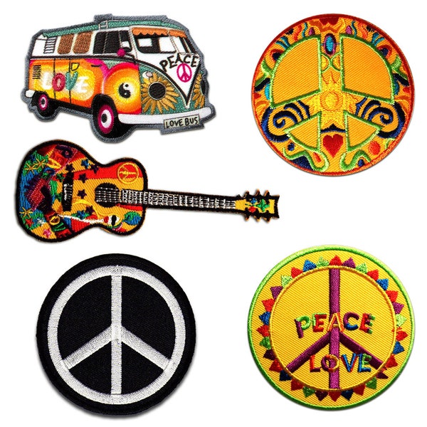 Hippie Set 5 Pièces - Ecusson thermocollant patches appliques