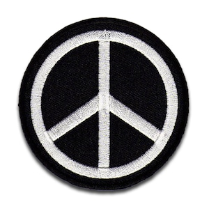 Iron on patches - Peace sign love - Application