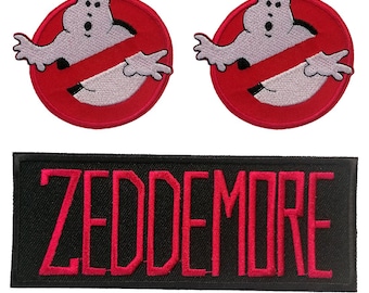 Iron on patches - Ghostbuster Set 3 pieces Zeddemore Logo Film - Application badges