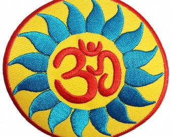 Patche écusson Thermocollant Om Aum Ohm Patch Hindou Yoga