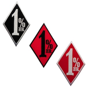 1% Er Biker - Iron On Patches Adhesive Emblem Stickers Appliques, Size - 2.76 x 4.33 Inches
