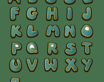 Alphabet Available - Iron On Patches Adhesive Emblem Stickers Appliques