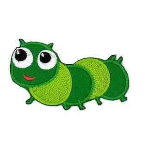 Caterpillar Animal - Iron On Patches Adhesive, Size - 6,8 x 4,1 cm