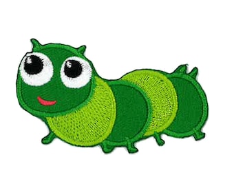Caterpillar Animal - Iron On Patches Adhesive, Size - 6,8 x 4,1 cm