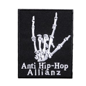 Patches - Biker Quote saying Anti Hip-Hop Allianz - Application