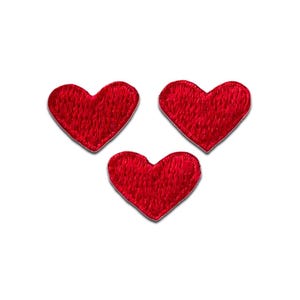 Iron on patches - Set heart love - colorful - 0.55 x 0.47 inches - Application