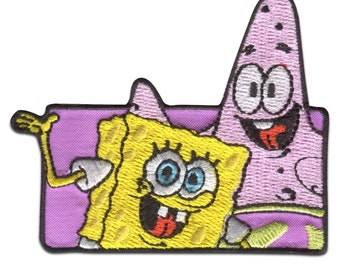 Spongebob Cartoon Patrick Star in Boots Embroidered Iron on Patch