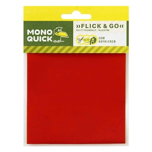 Adhesive patches red - Iron on patches, size - 4 x 8 inches