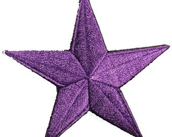 Aufnäher / Bügelbild - Stern - lila - 7,5 x 7,5 cm - Patch Aufbügler Applikationen zum aufbügeln Applikation Patches Flicken