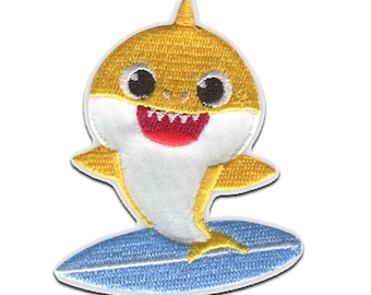 Baby Shark © Shark animal children - Iron on patches, size - 2,17 x 2,68 inches