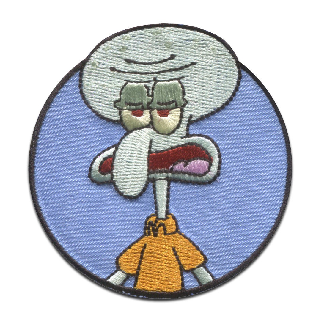 Handsome Squidward Clothing Patch. Iron On Sew On Embroidered Patches. –  Madhattersdiary6