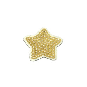 Aufnäher / Bügelbild - Stern mit Pailletten – gold – 5,1x5cm - Patch